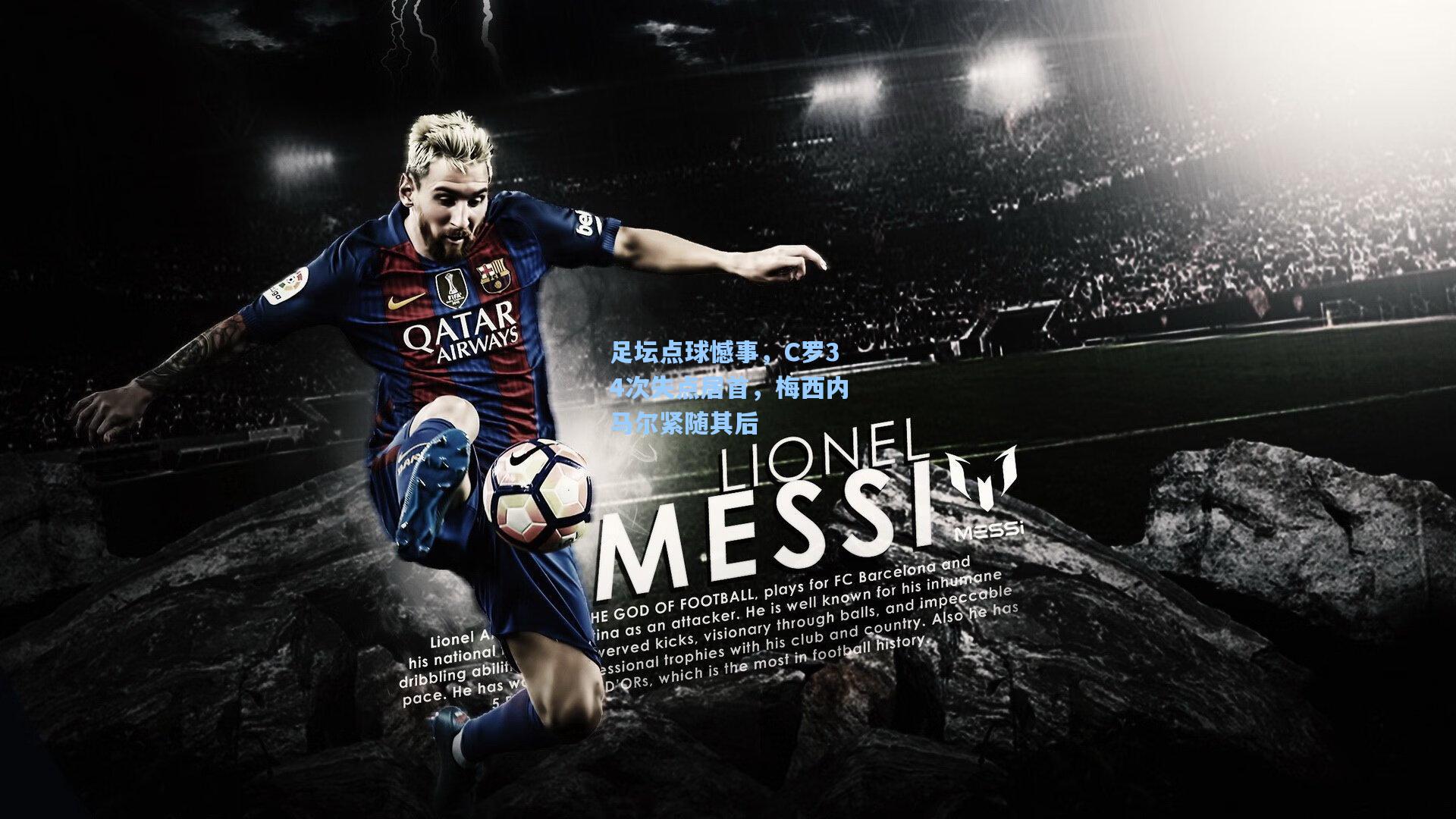 足坛点球憾事，C罗34次失点居首，梅西内马尔紧随其后